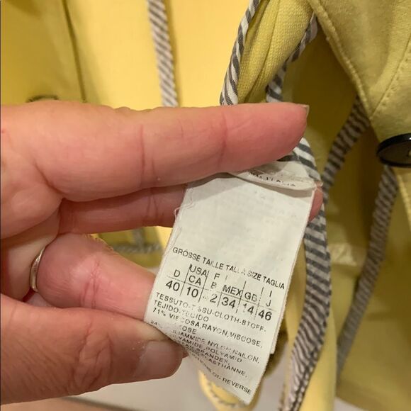 Marella made in Italy Yellow Blazer Tailored Suit Jacket woman’s size 10 - Picture 9 of 10